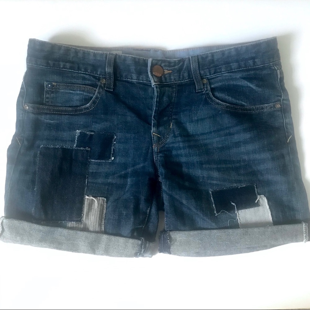 Gap Boyfriend Patchwork Jean Shorts 26 2 Cutoffs